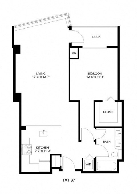 A black and white image of a floor plan for a home.